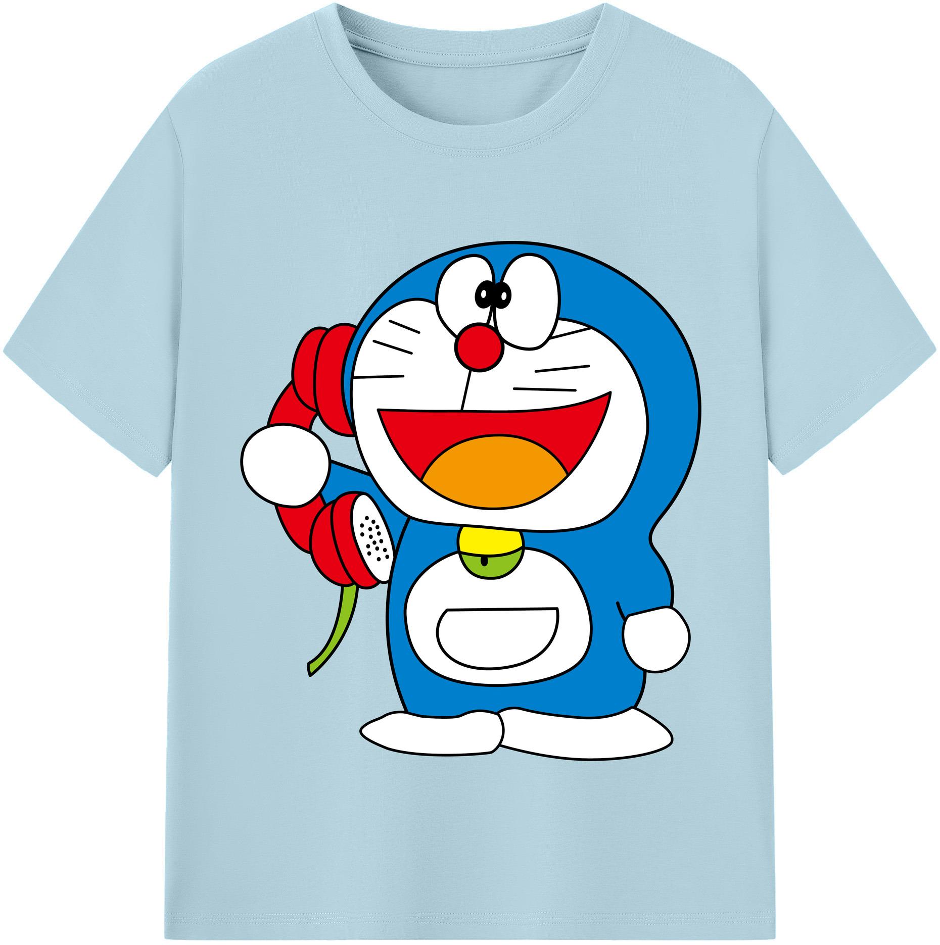 （画像用） ドラえもん Doraemon 綿100％半袖Tシャツ（フロントプリント）